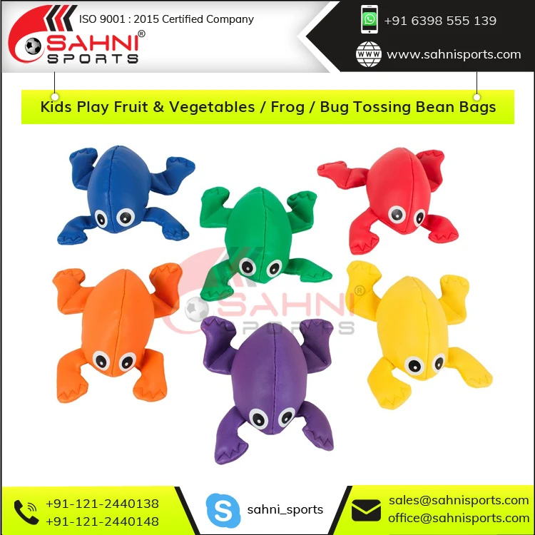 Best Quality Widely Selling Soft Fruit & Vegetables / Frog / Bug Kids Play Educational Toys Tossing Bean Bags at Wholesale Price