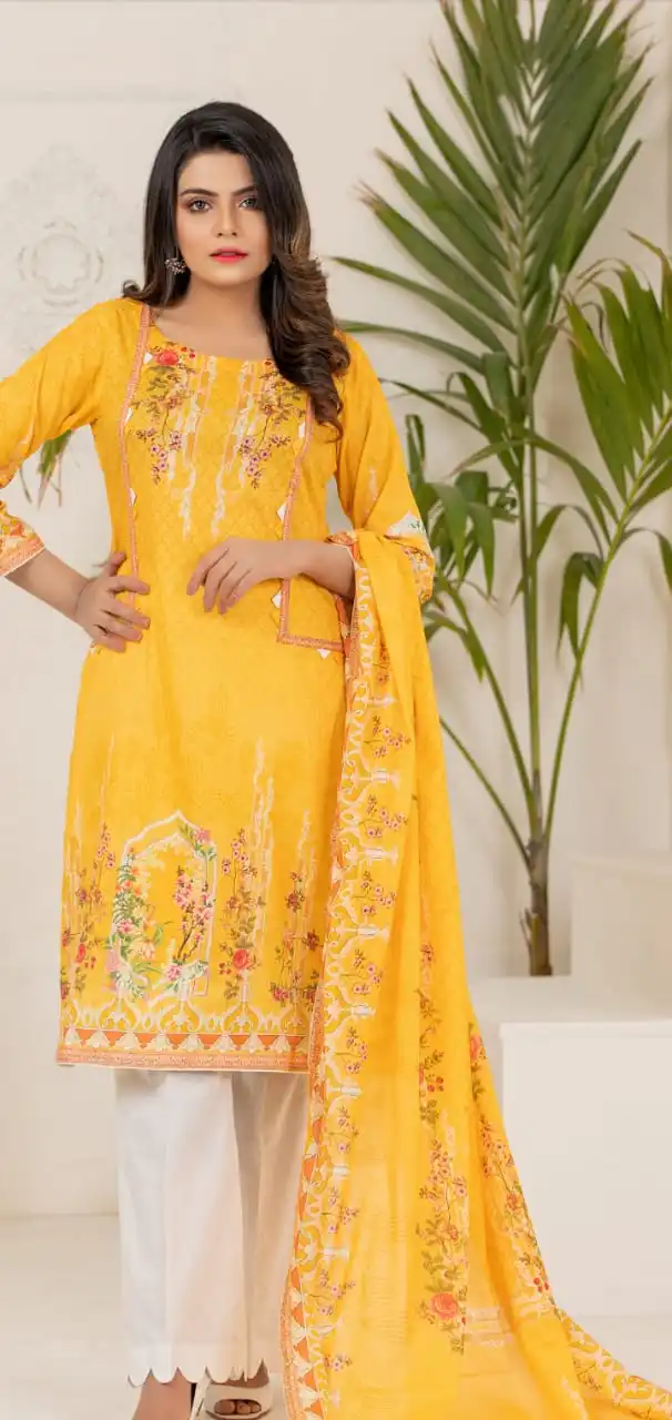 Модные дизайнерские индийские пакистанские женские-лужайка/Лен/хлопок жоржет 3 шт. костюмы доступны по оптовой цене.