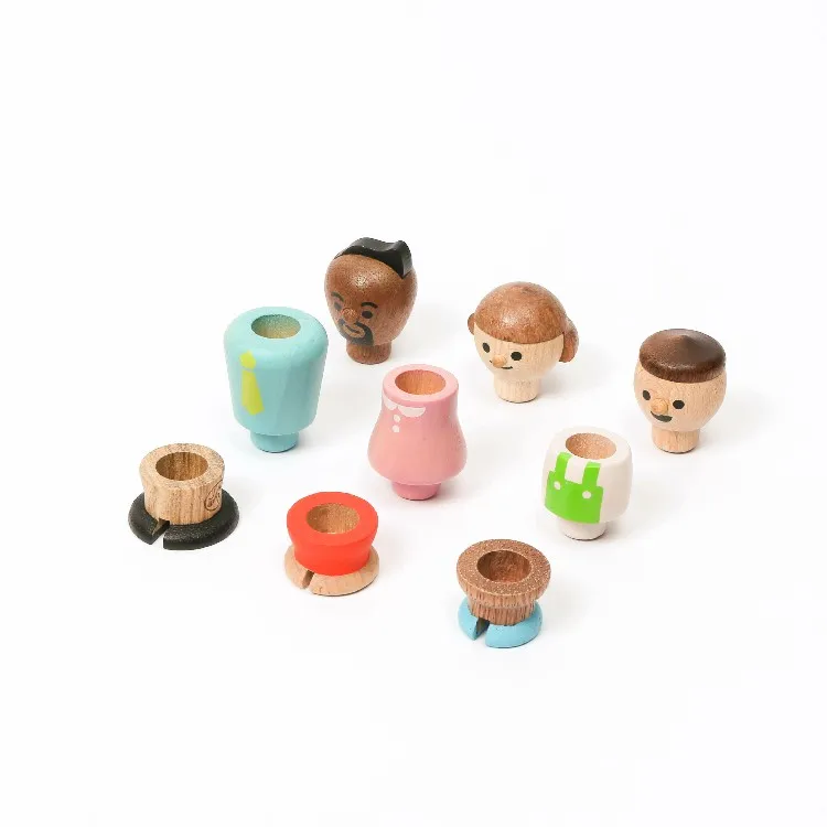 [2.6] Wholesale Wooden Family Figurine Set Educational Toys for Kids Playing
