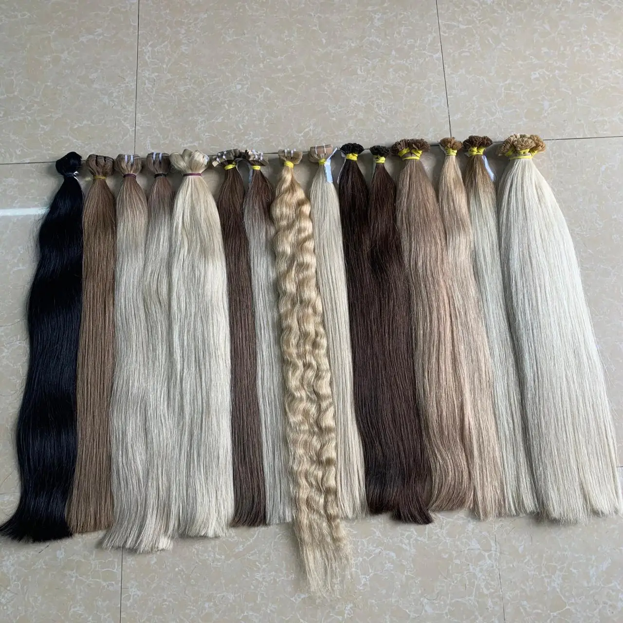 Заказ смешанных цветов вьетнамский поставщик волос оптовая цена русская полностью выровненная кутикула натуральные волосы оптом