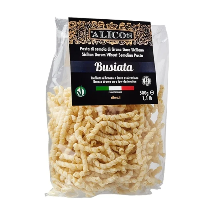 Made in Italy high quality  food 500 g bag Sicilian durum wheat semolina dry pasta for cooking