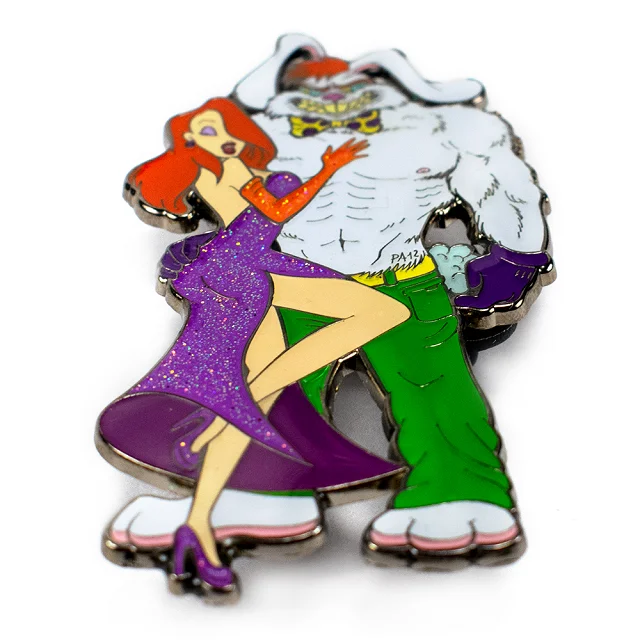 Top Factory Wholesale Custom Metal beauty and the beast badge Classic Anime Style Golden pine powder Hard Lapel Pins