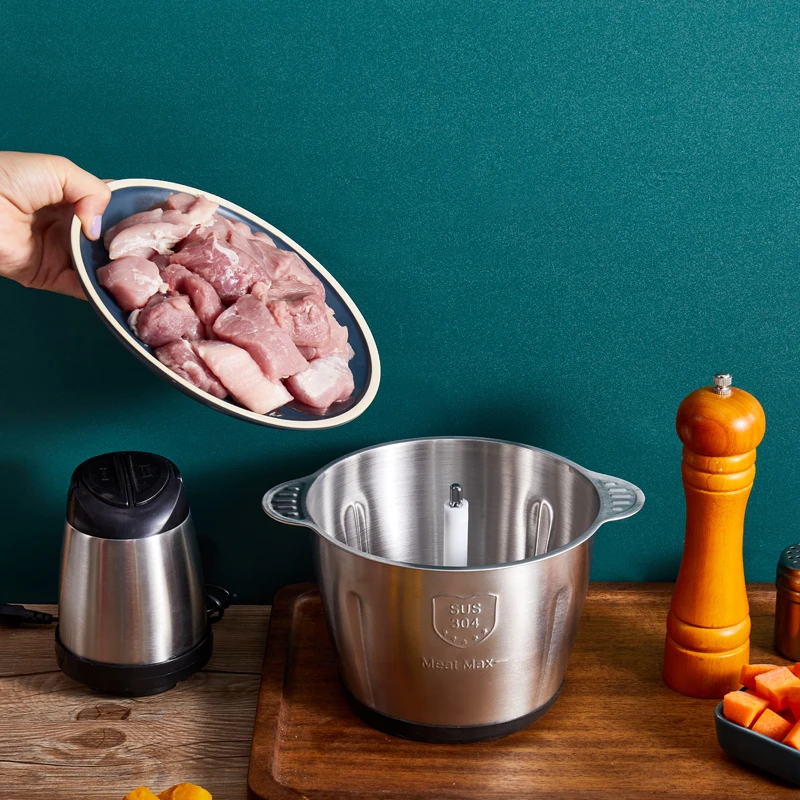 3l Chopper Electric Automatic Mincing Machine Stainless Steel Vegetable Fruit Meat Cutter Blender Food Processor Meat Grinder