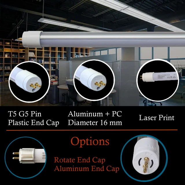 LED T5 Tube G5; Retrofit led t5 compatible electronic ballast ECG/EVG
