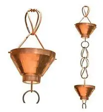 Декоративные колокольчики для сада подвесная медная молотковая дождевая цепочка дома и