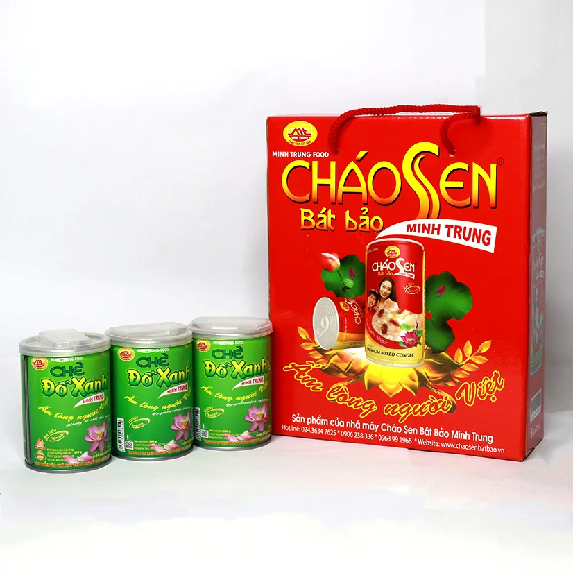 MINH TRUNG Vietnam Canned Food  instant Green bean gruel  - No preservative Green Bean Soup for sweet desserts