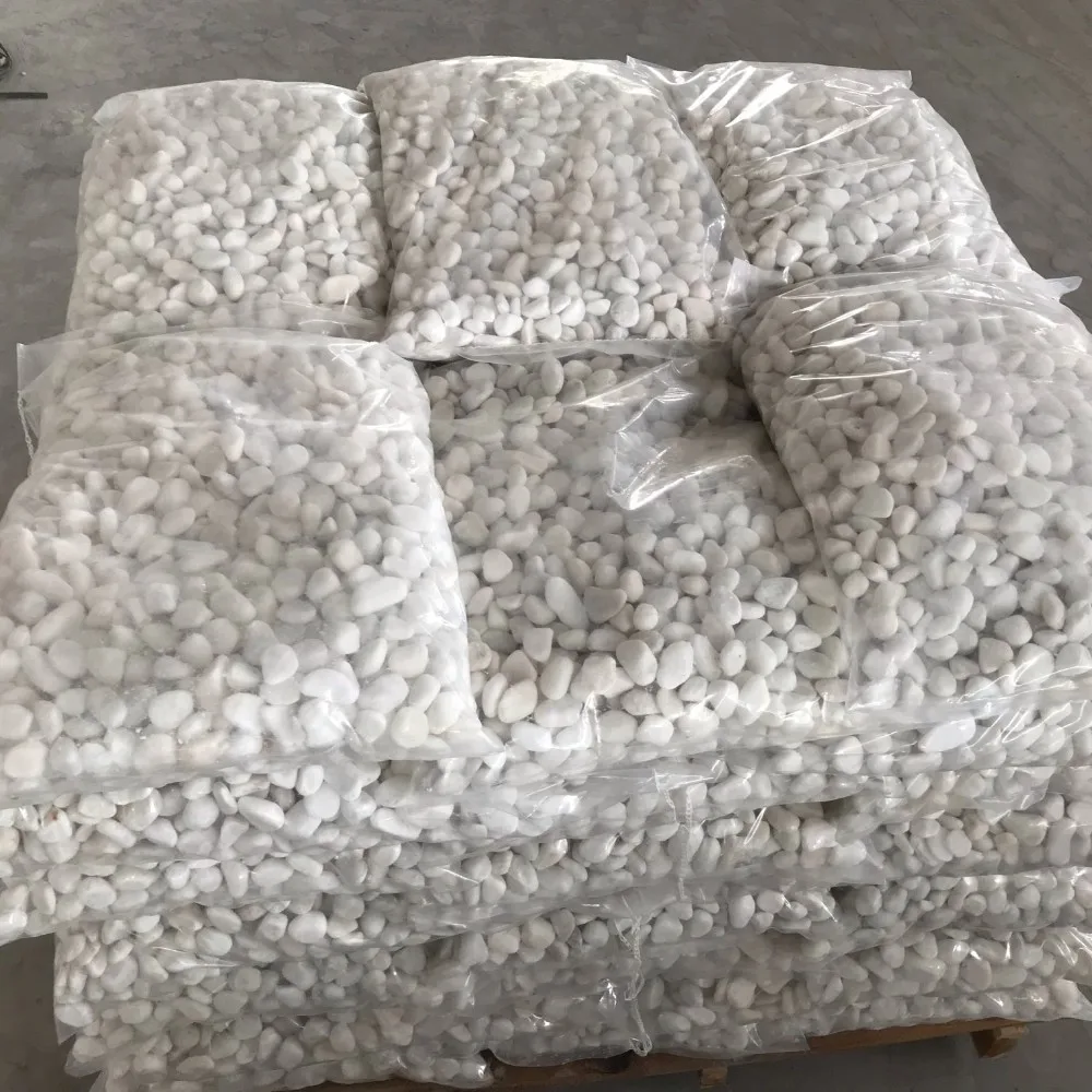 Natural River Rocks White Color Pebble Stone Cobblestone for Landscape Paving Stone