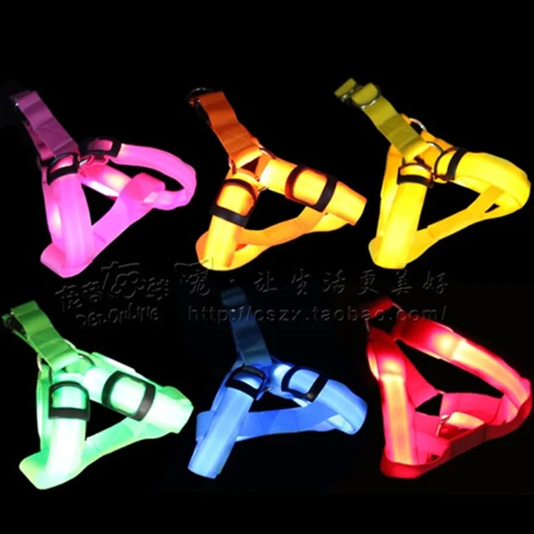 Лидер продаж на Amazon, перезаряжаемый светящийся Регулируемый жилет, нагрудный светодиодный провод для домашних животных