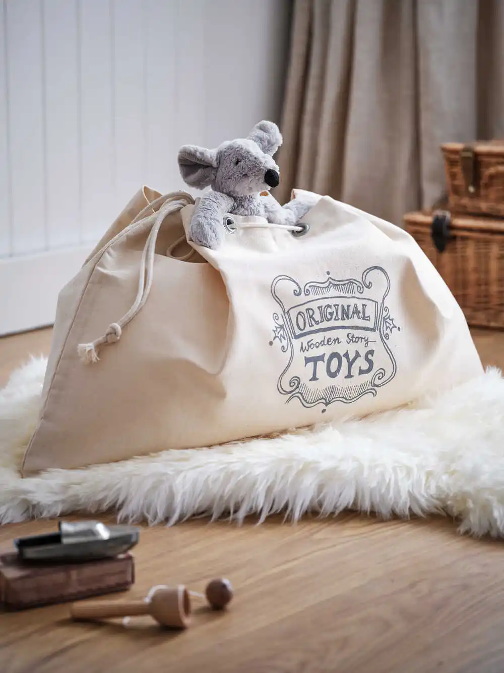 China supplier bag cotton raw wholesale cute Logo Printing mesh cotton bag cotton drawstring packaging bag