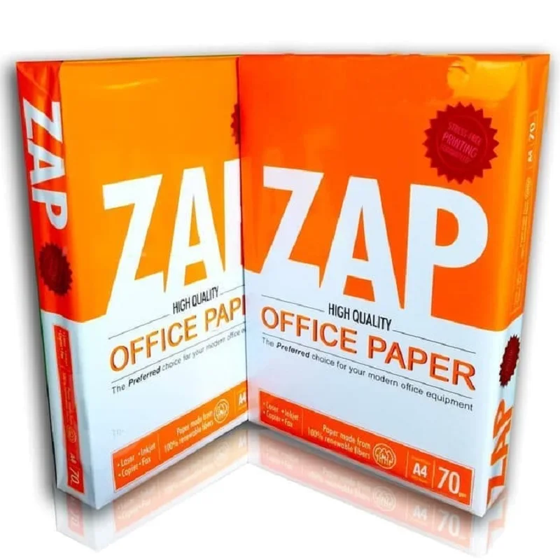 Original Zap A4 Zap 80 GSM 70 Gram Copy Paper / Bond paper for sale