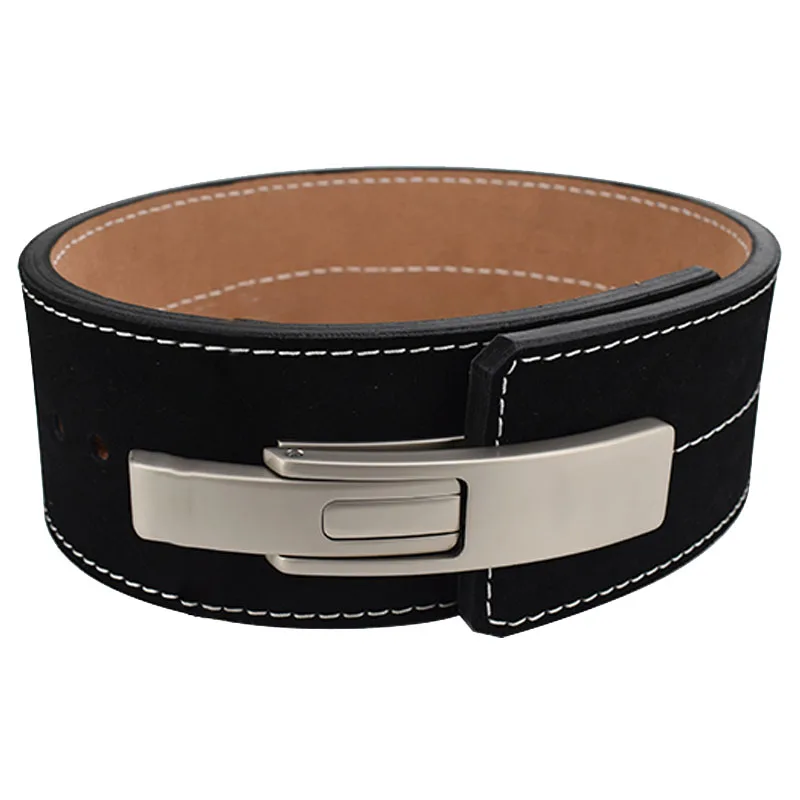 GAF Power Lifting Leather Belt Steel Lever Buckle for Men & Women Lower Back Support For Weightlifting GYM Fitness