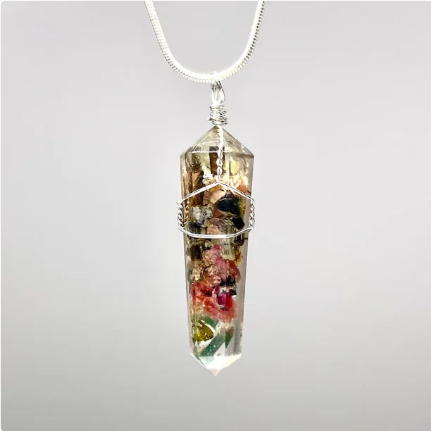 Арбузный Турмалин оргонит кулон ожерелье кулон/Ювелирные изделия/Мощный