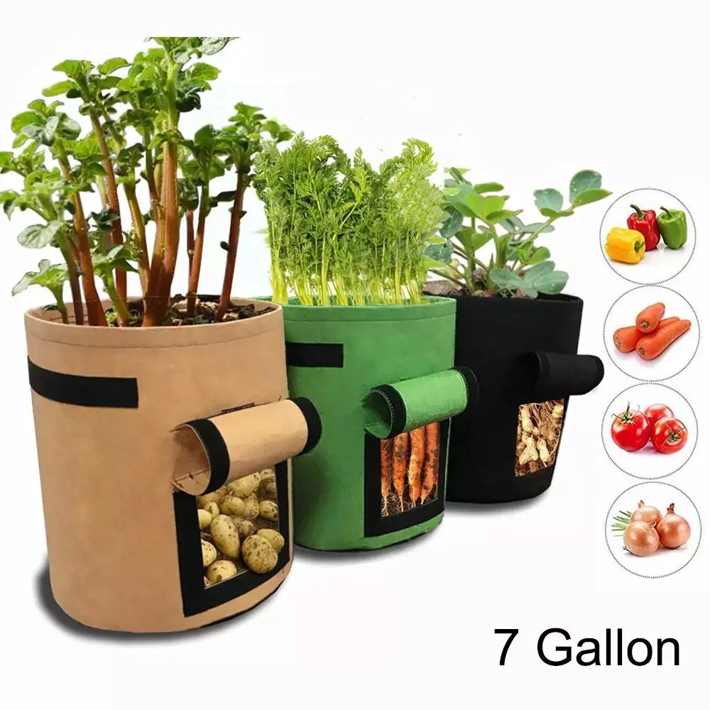 
Cheap Price 5 7 10 15 20 30 Gallon Potato Grow Bags Felt Garden Planter Greenhouse Fabric Pots Grow Bag 