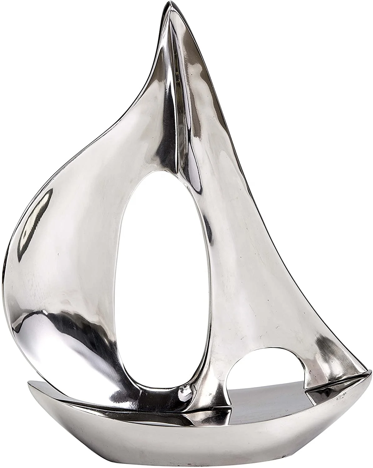 Decorative Aluminium sailing boat Sailboat Sculpture Yacht Ship