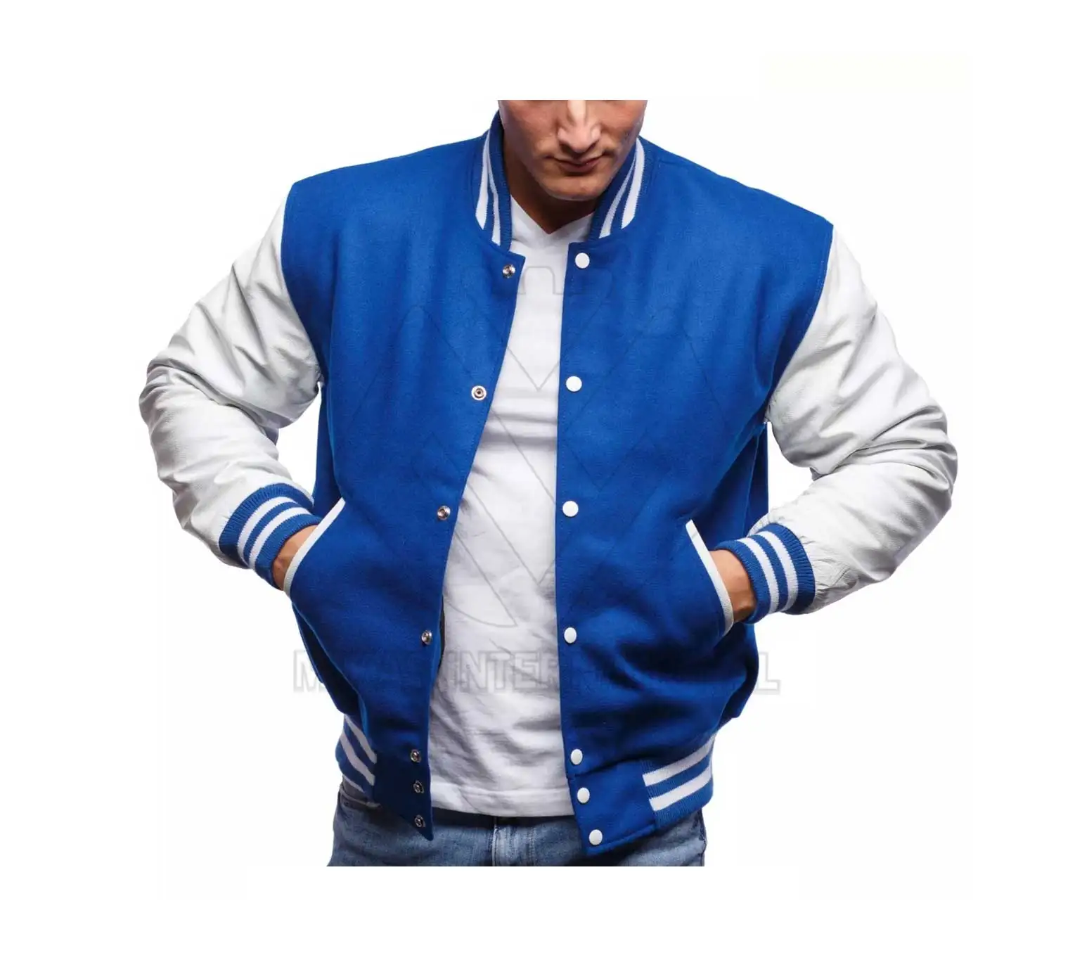 Wholesale Quilted Custom Bomber Baseball Jacket Men