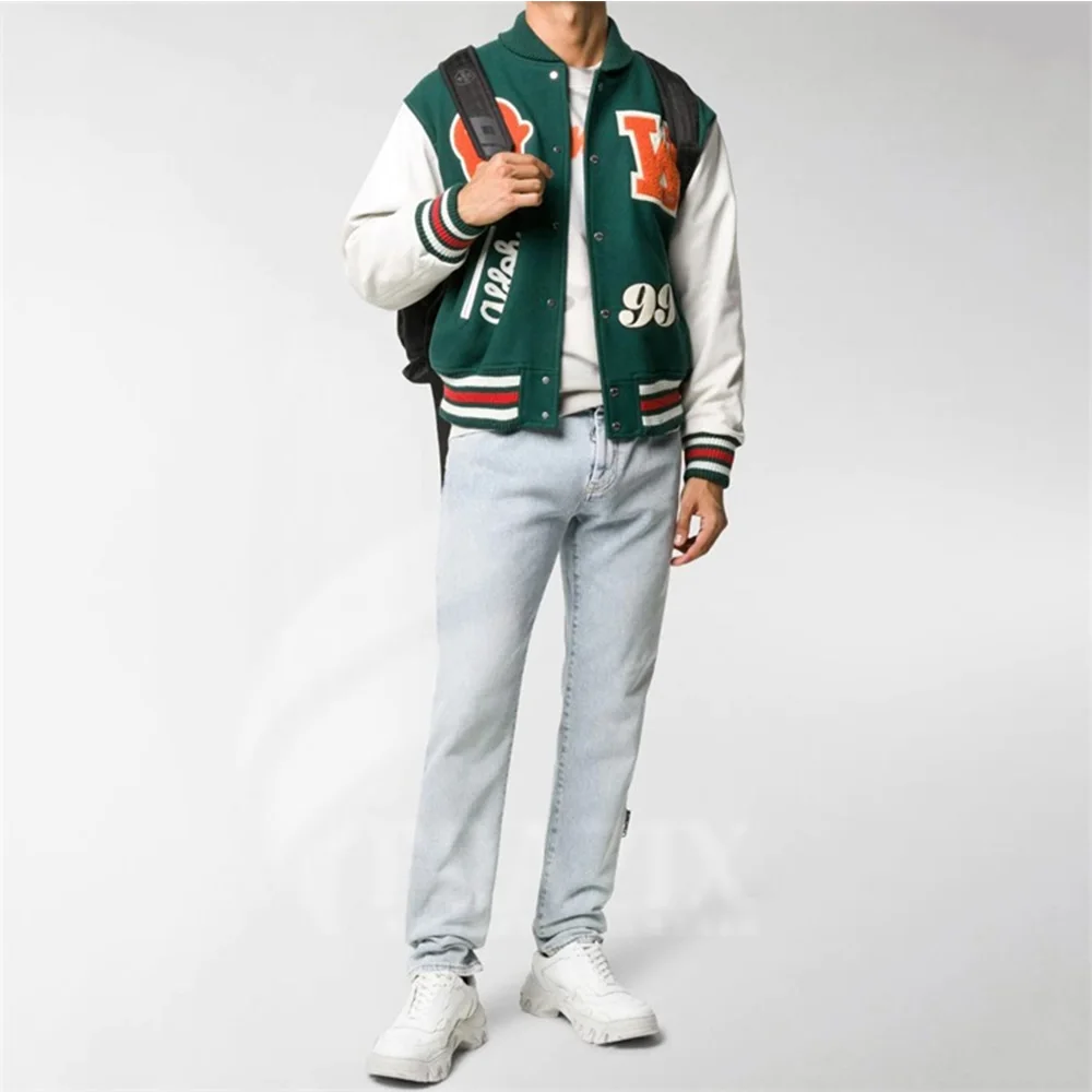 Ready to Ship Unisex Low MOQ Custom  Varsity Letterman Jacket Hot sale products