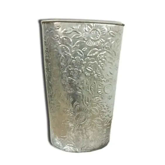 NEW DESIGN DECORATIVE IRON BUCKET STYLE PLANTER GALVANIZED METAL TIN PLANT PLANTER  FLOOR FLOWER VASE MANUFACTURER