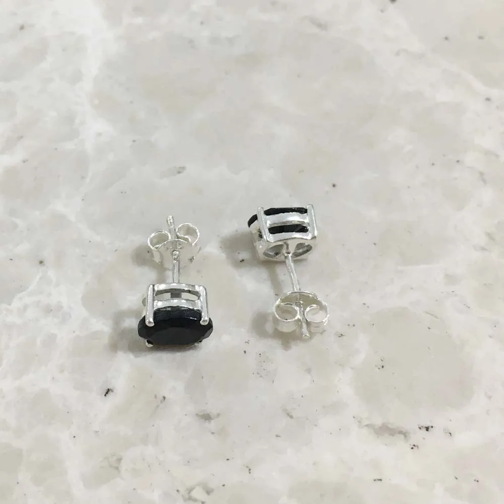 Wholesale Handmade 925 Sterling Silver Studs Unique Design Natural Black Onyx Gemstone Pearl/Diamond Fashionable High Quality