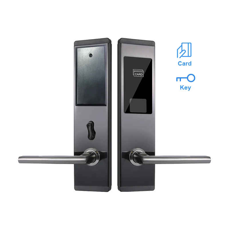 YOHEEN RFID Card Hotel Lock System Software, RF Card Key Electronic Smart Door Handle Lock Manufacturer Price