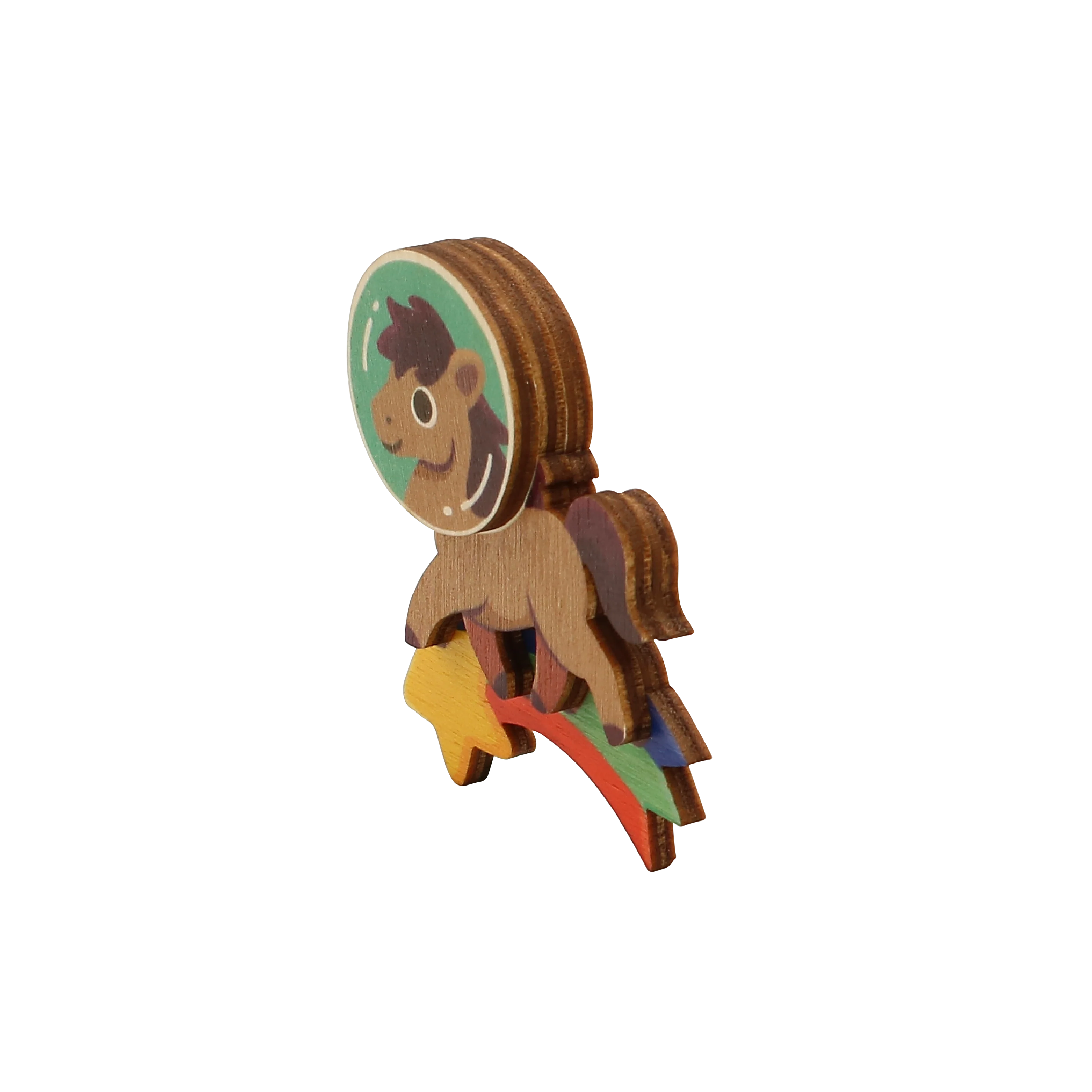 Pony Horse Rainbow Astronaut Wooden Fridge Magnet Promotional Gift