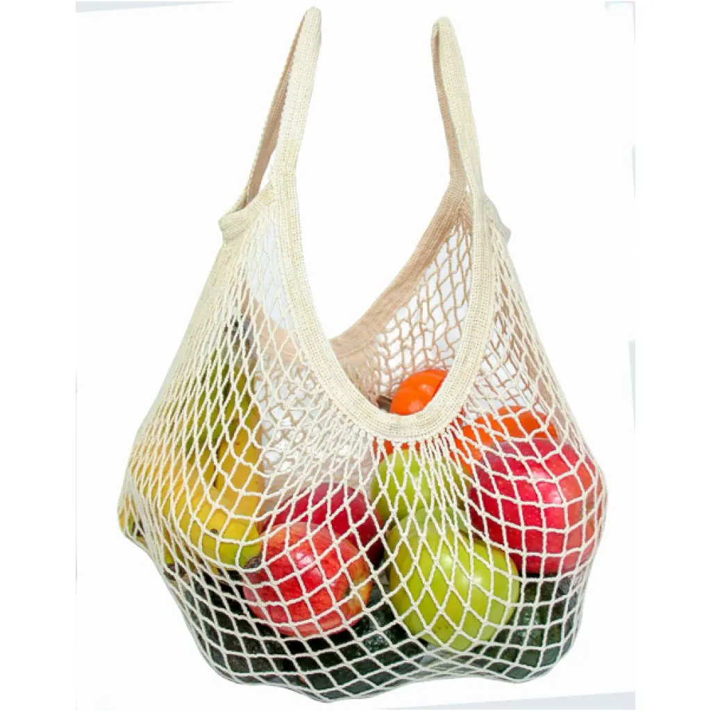 Various Colors Eco Friendly String Net mesh filt french style folding market shopping trendy hanging christmas fruit tote bags