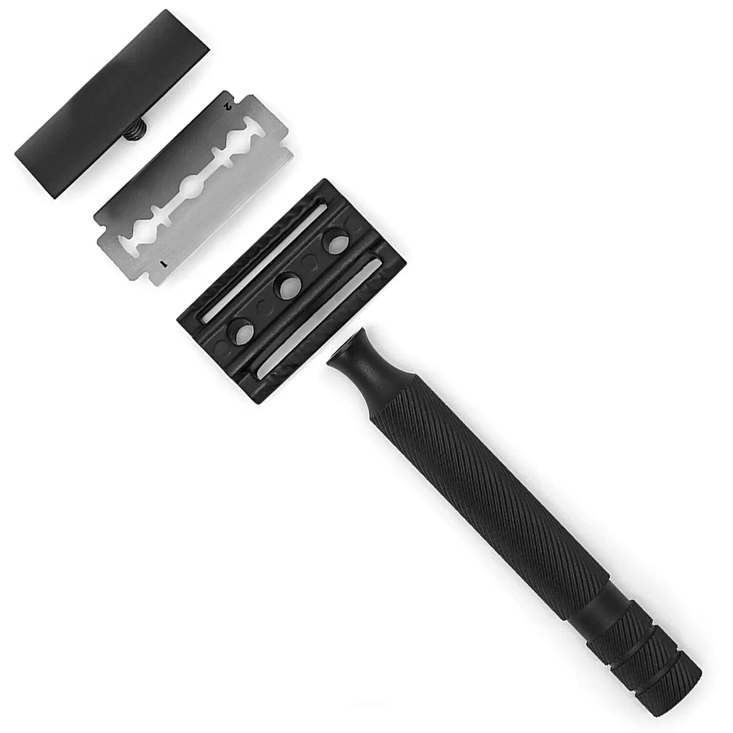 Genuine black Safety Razor Double Edge Razors +10 Free Blades & Pouch travel kit