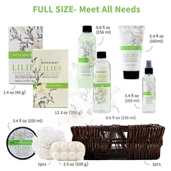 Wholesale Customized Fragrance 10Pcs Body Care Bath Set Holiday Gift Set Bath Basket Gift Set