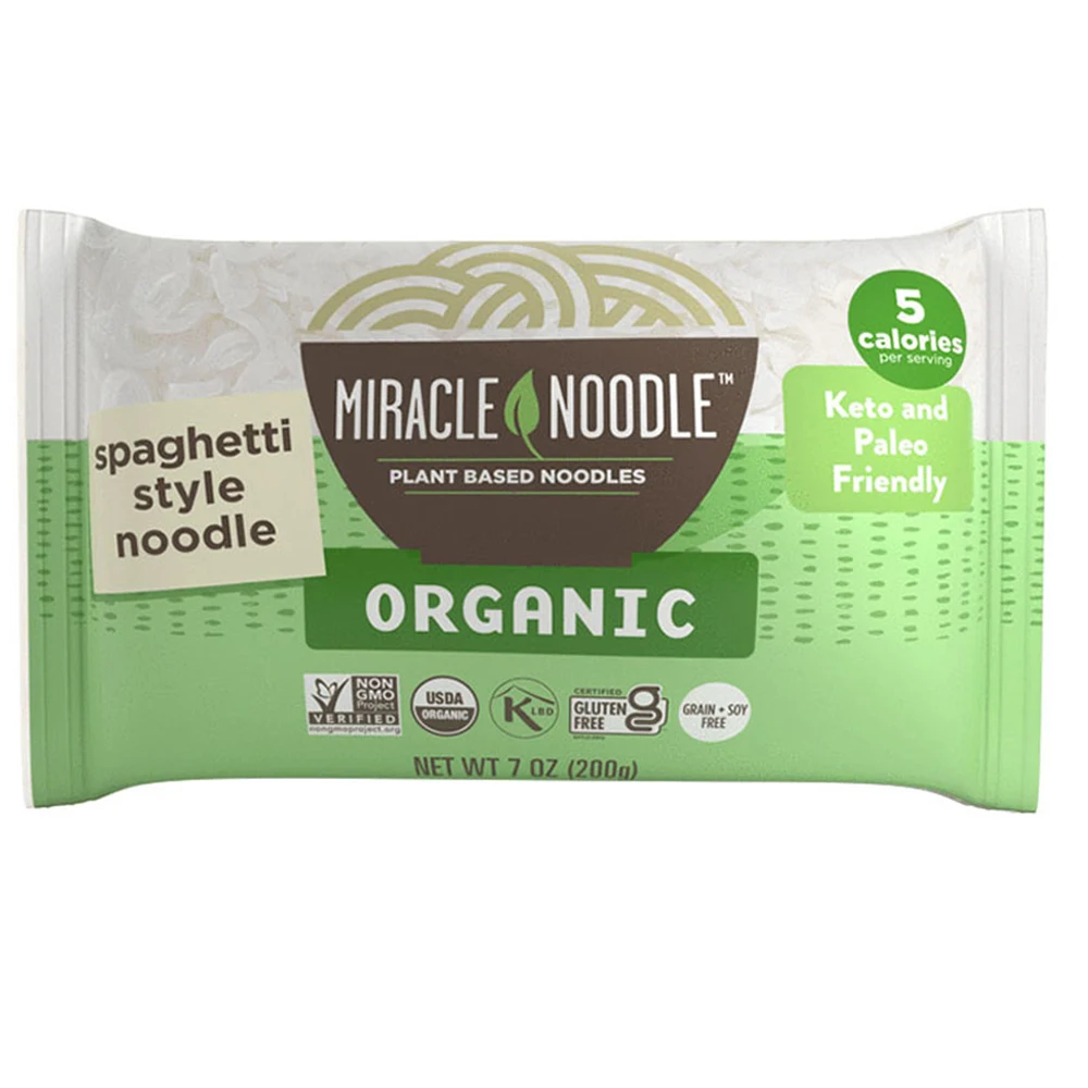 
Miracle Noodles Organic Shirataki Simple Style Vegan Noodles 200g Low-Fat Dietary Noodles Non GMO, MOQ 1 Pallets 