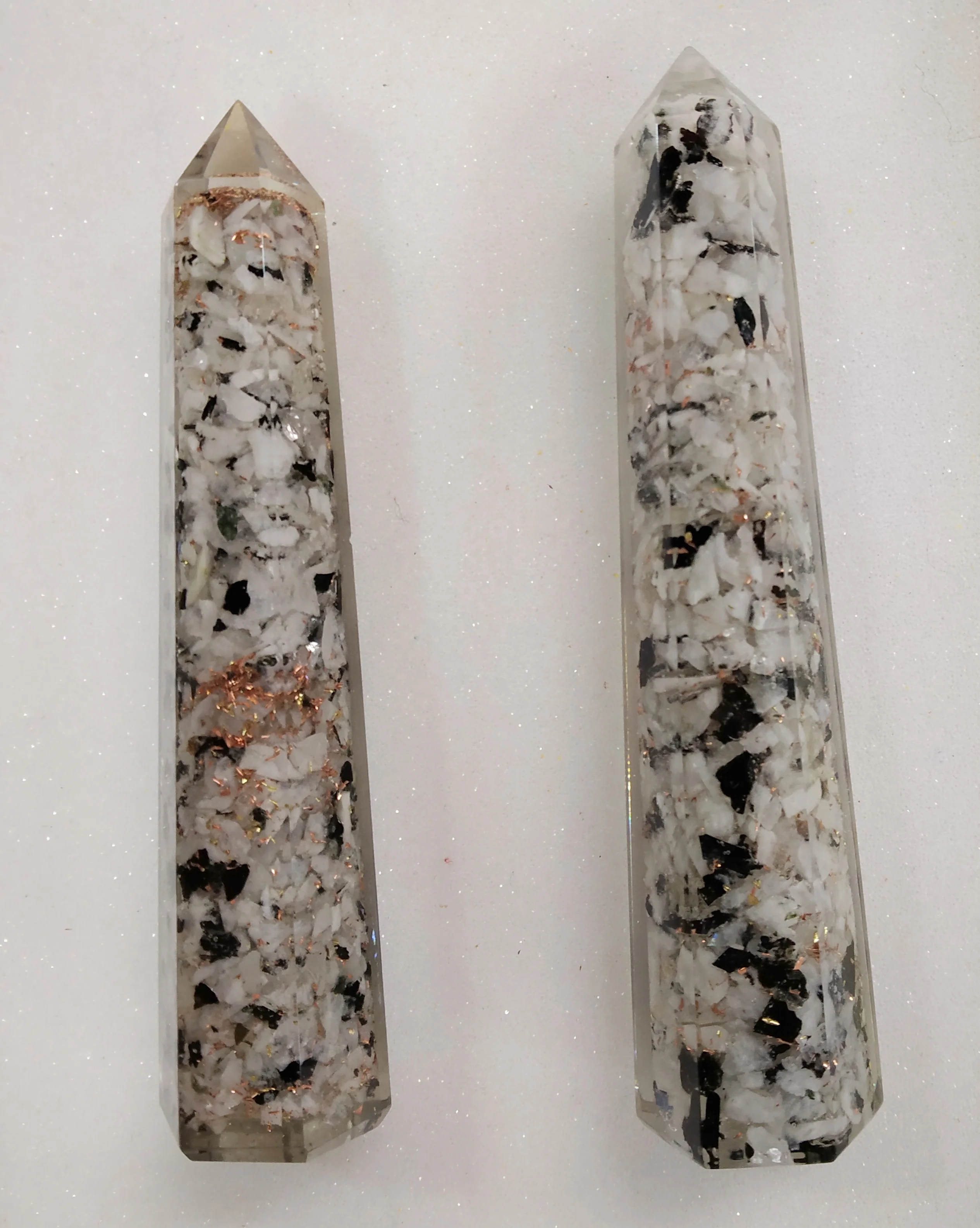 White Rainbow Moonstone Orgone Massage Wand Agate Gemstone Wholesaler and Manufacturer of Orgone Products