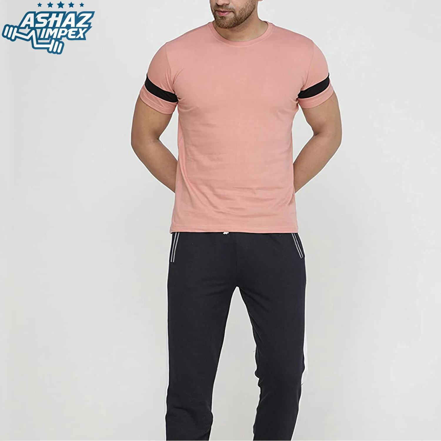 Новинка повседневная мужская модная футболка из 100% хлопка с индивидуальным логотипом оптовая продажа Высококачественная в полоску коротким рукавом и круглым вырезом для мужчин