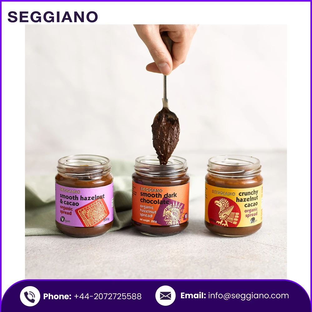 Еда, напиток, джем Seggiano, органический Гладкий темный шоколад, лесной орех, 200 г
