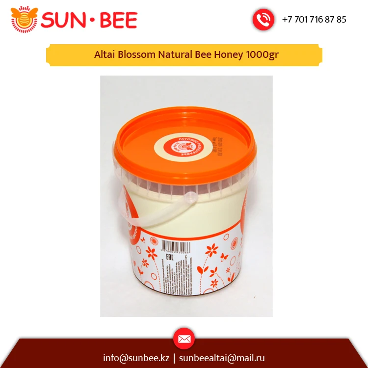 
100% Pure Good Quality Altai Blossom Natural Bee Honey 1000 gr 