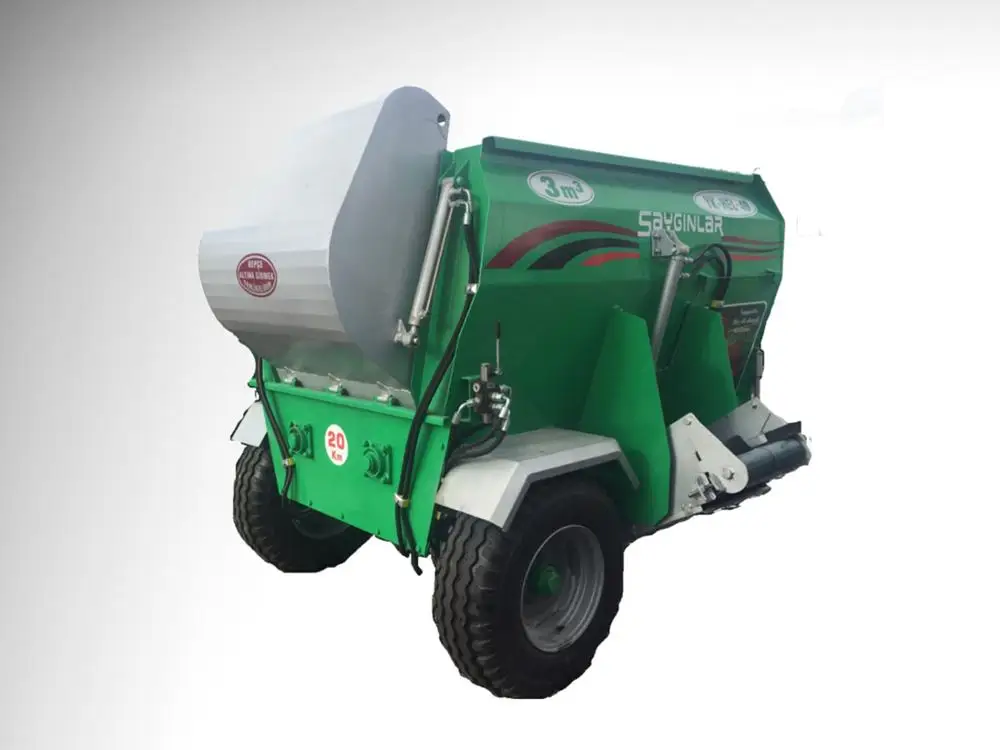 Stationary Feed Mixer Electric Powered 3m3 Feed Mixer Tmr Wagon From Turkey