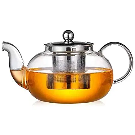 Borosilicate Transparent Glass Kettle with Lid 800 ml Customized Glass Cookware & Tea Pot Electric Kettle Microwave Glass Kettle