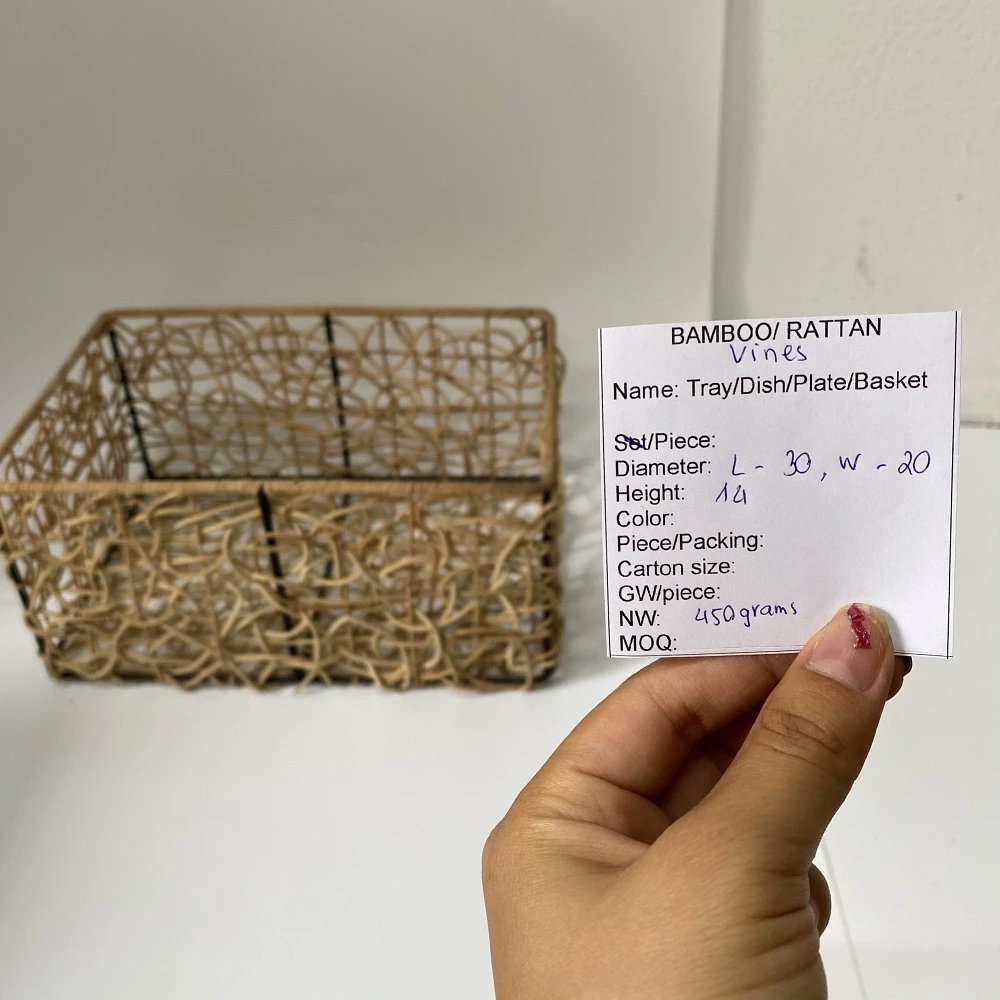 Hot Rattan Wicker Laundry Storage Basket With New Style Low Cost - Decorative Basket Natural Rattan Made in Viet Nam - OEM ODM