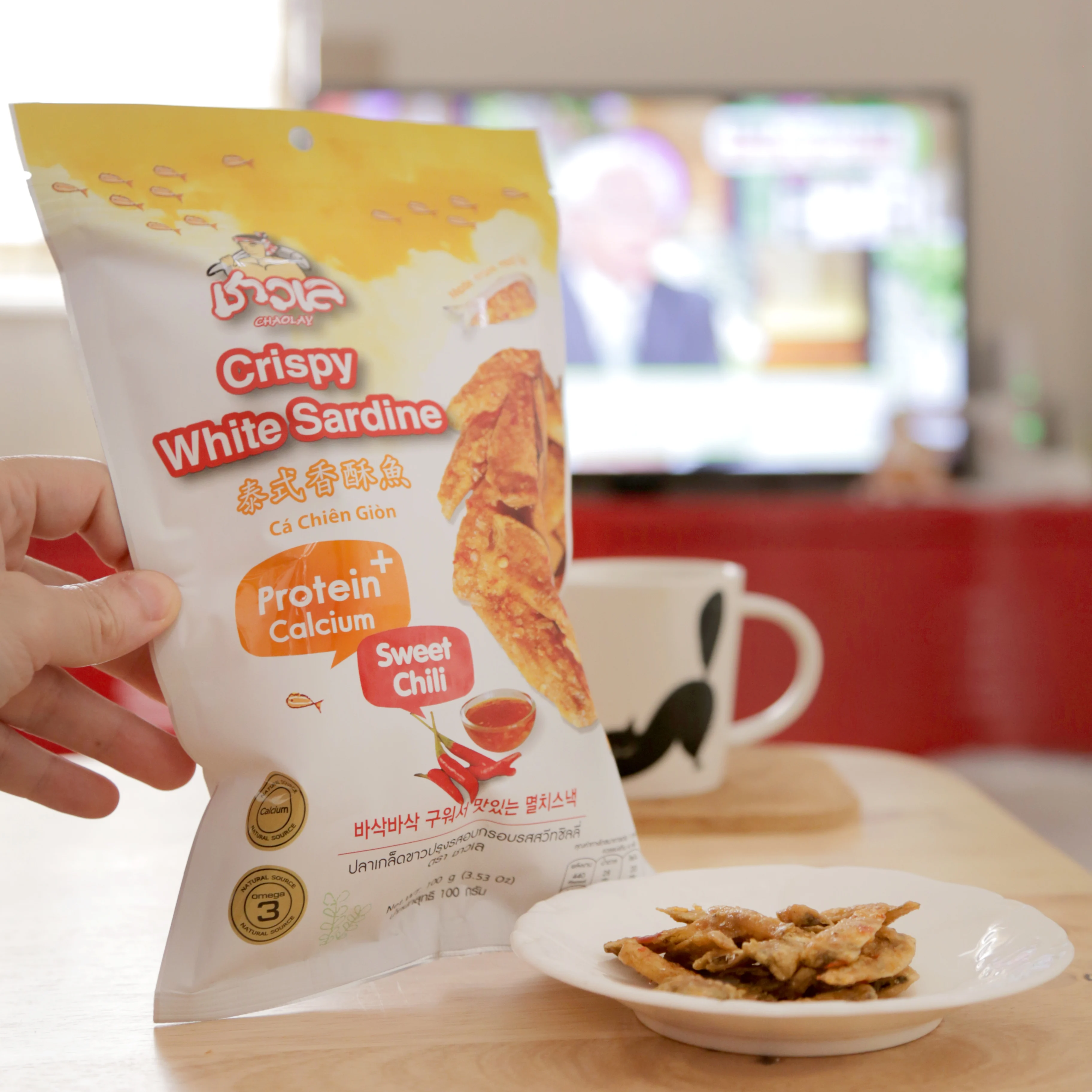 Wholesale Seafood Snacks Crispy White Sardine (Chili & Garlic) - Thai Seafood Fish Snack Thailand Export