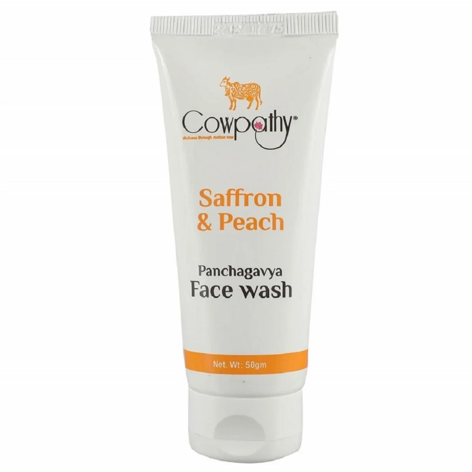 Private Label Make up Remover facial cleansing skincare face wash saffron and peach face wash