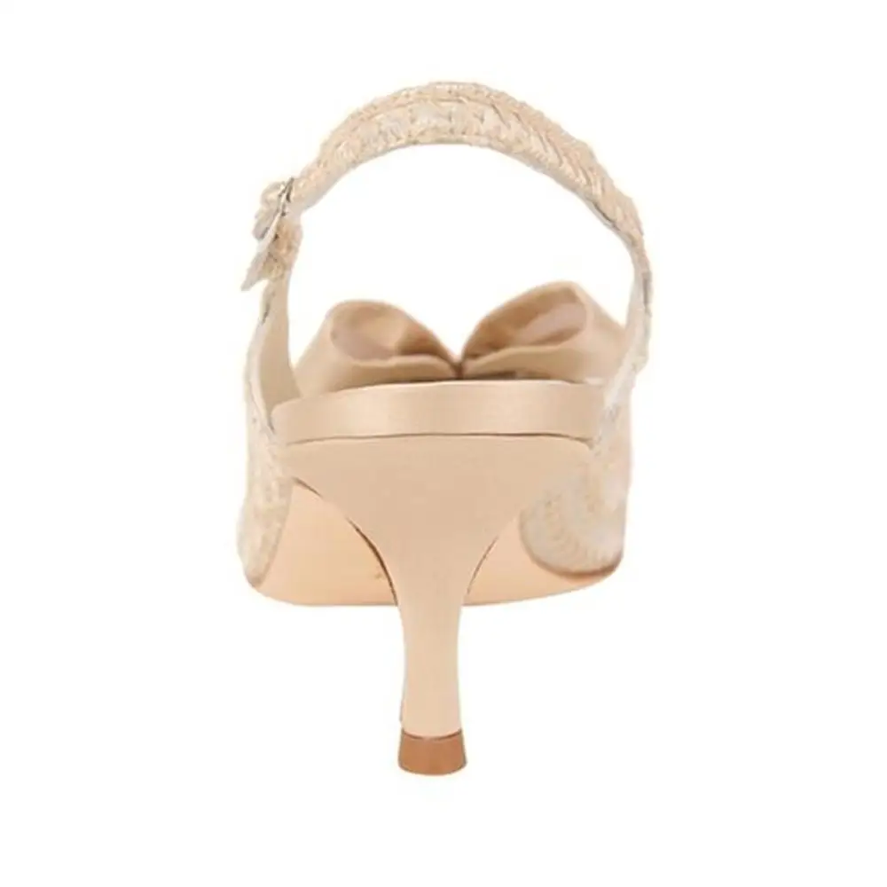 2020 Elegant model new style women shoes design bow tie ladies heel pointed toe footwear sandals made in Spain