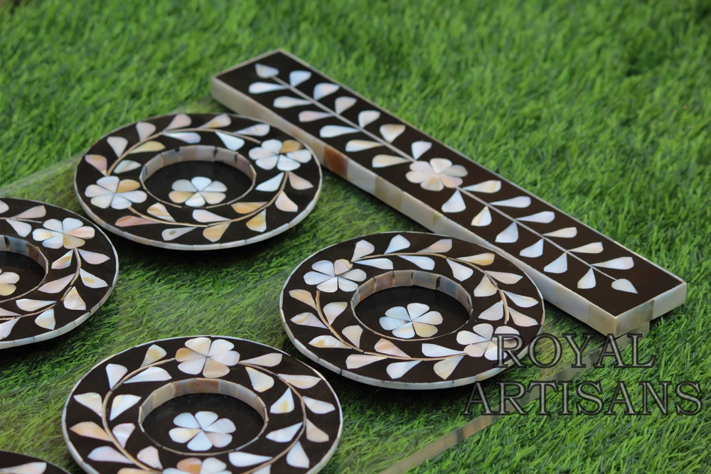  Акриловый поднос из перламутровой инкрустации с подставками для отелей и ресторанов продажа фабрики