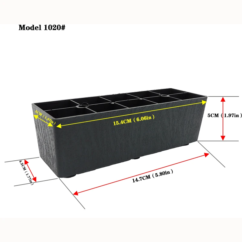 Imitate wood grain Sofa Foot Modern Black  plastic sofa leg furniture Feet Rectangular feet leg for Table