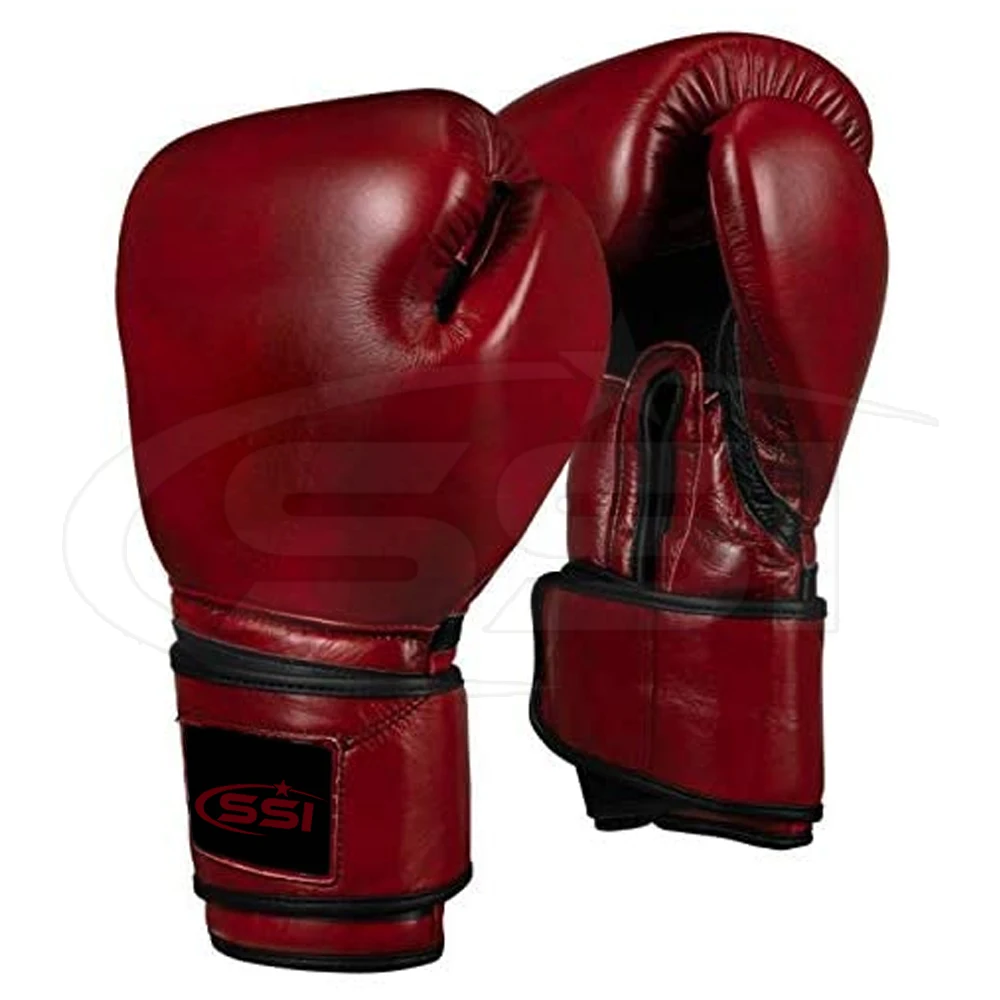custom brand logo wholesale custom made cheap leather/PU leather boxing glove