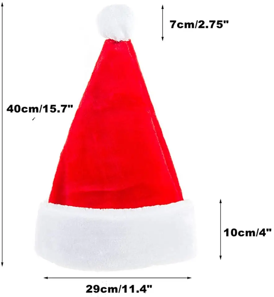 Christmas Red Hat  Luxury Thickened Short