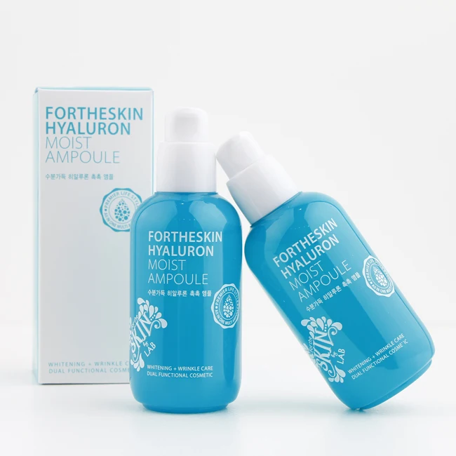 HYALURONIC ACID AMPOULE for Korean Skincare Cosmetics OEM ODM  Customizing Ingredients bottle and packaging box