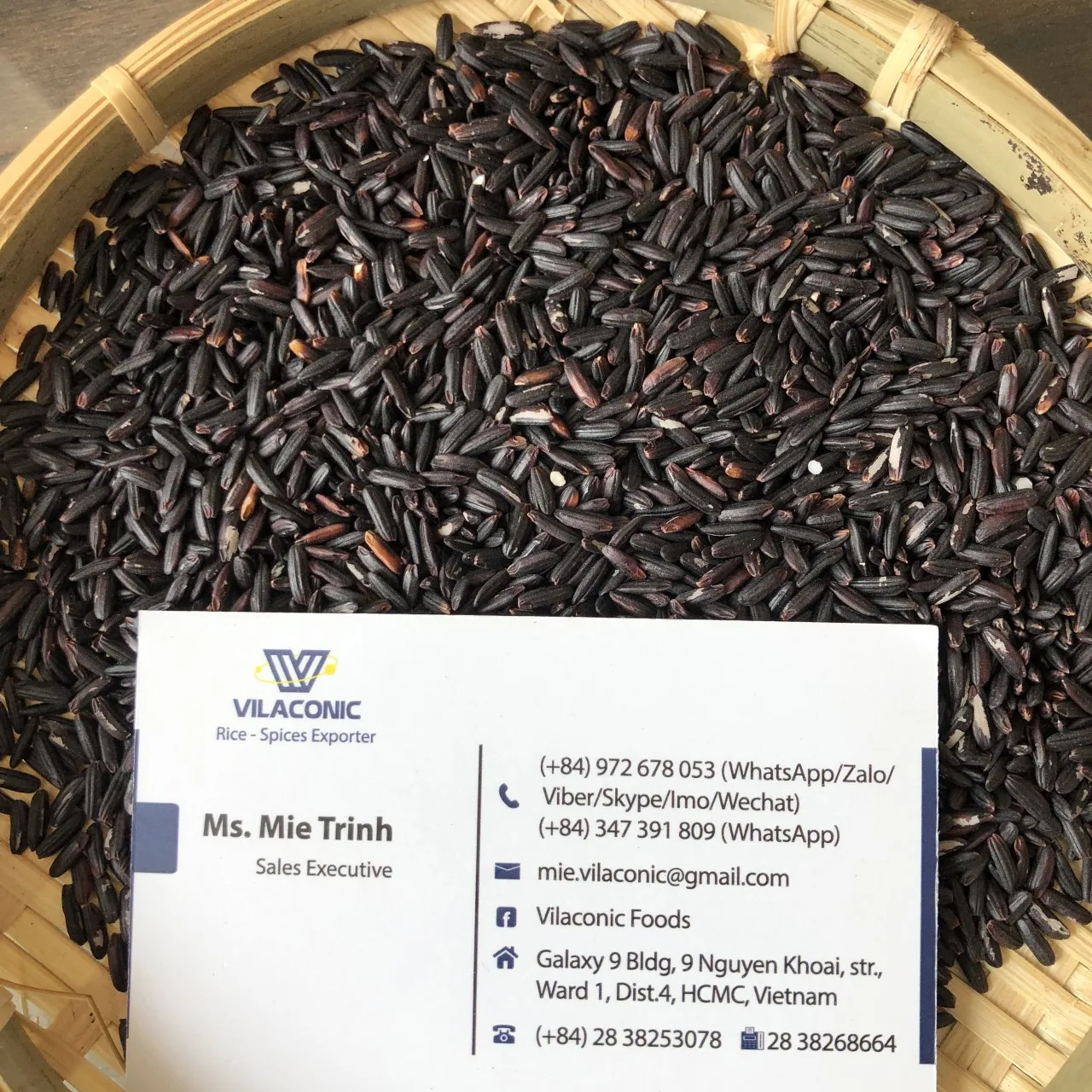 Органические черные рисовые ягоды из Вьетнама Whatsapp + 84972 678053