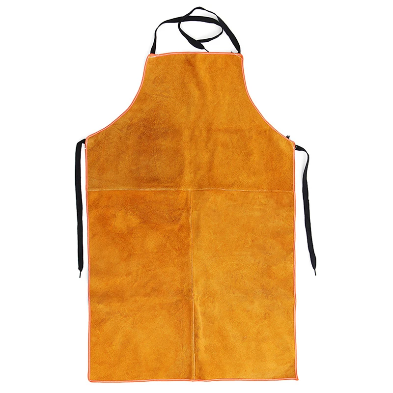 
Latest Style Good Quality Genuine Leather Work Shop Apron Heat & Flame Resistant Heavy Duty Welding Apron 