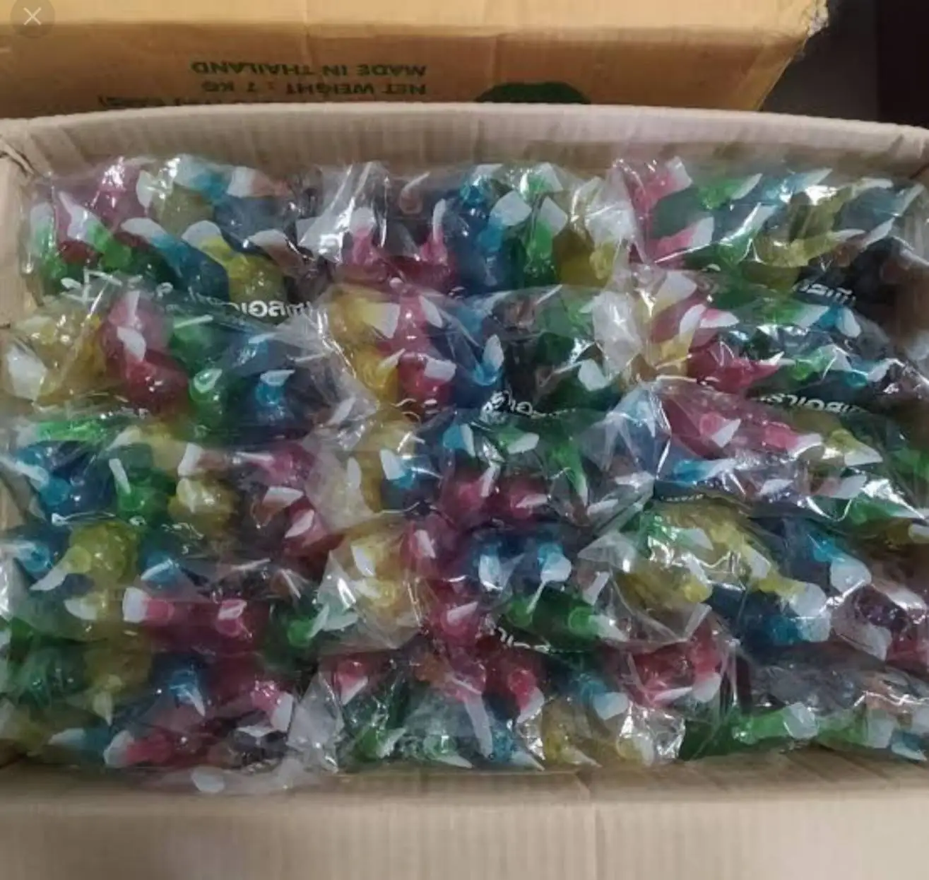 Frozen Juice Doll Mixed Flavor Multi Color Fresh Freeze Before Eating for Kids Child Food Grade from Thailand for Export