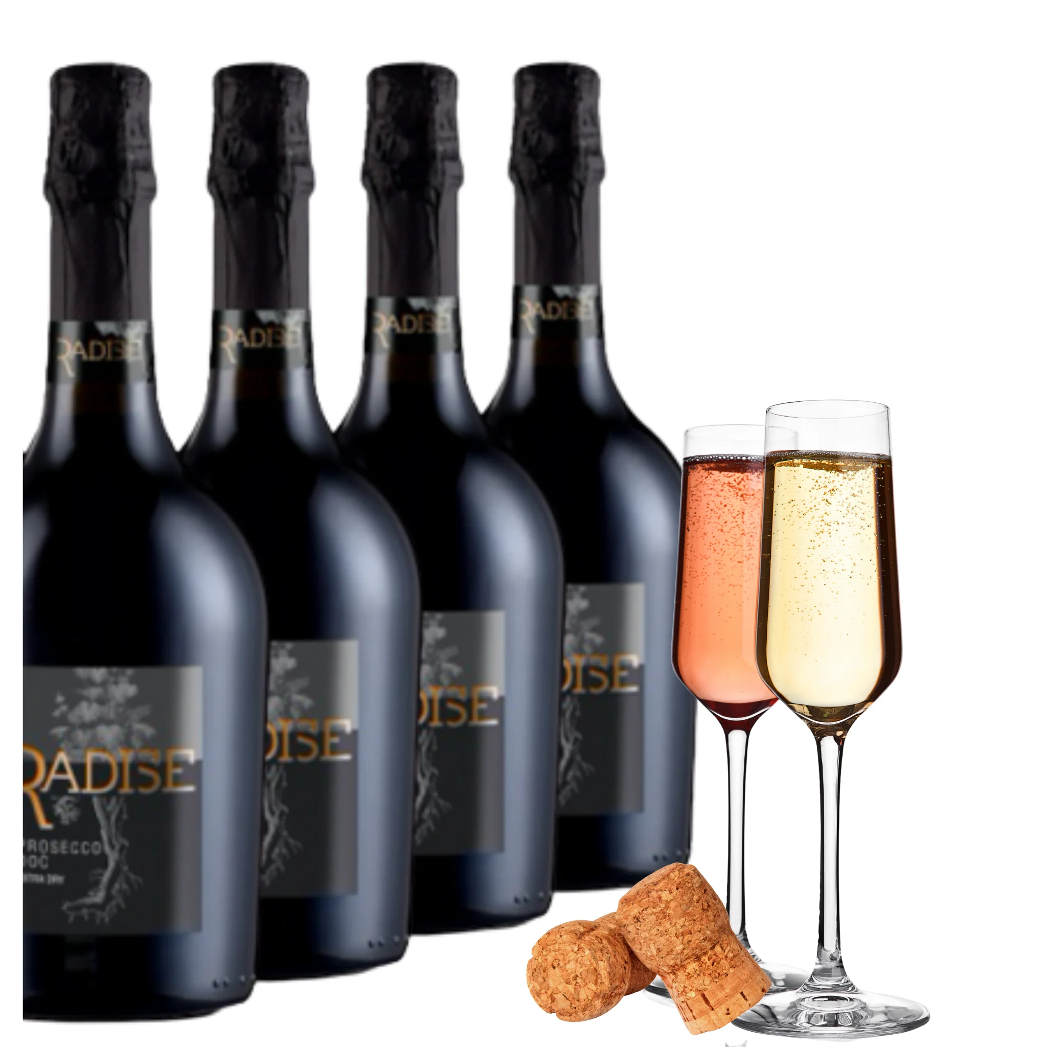 Top Prosecco DOC Extra Dry Sparkling WIne - Radise - Prosecco wine alcohol 11% Made in Italy