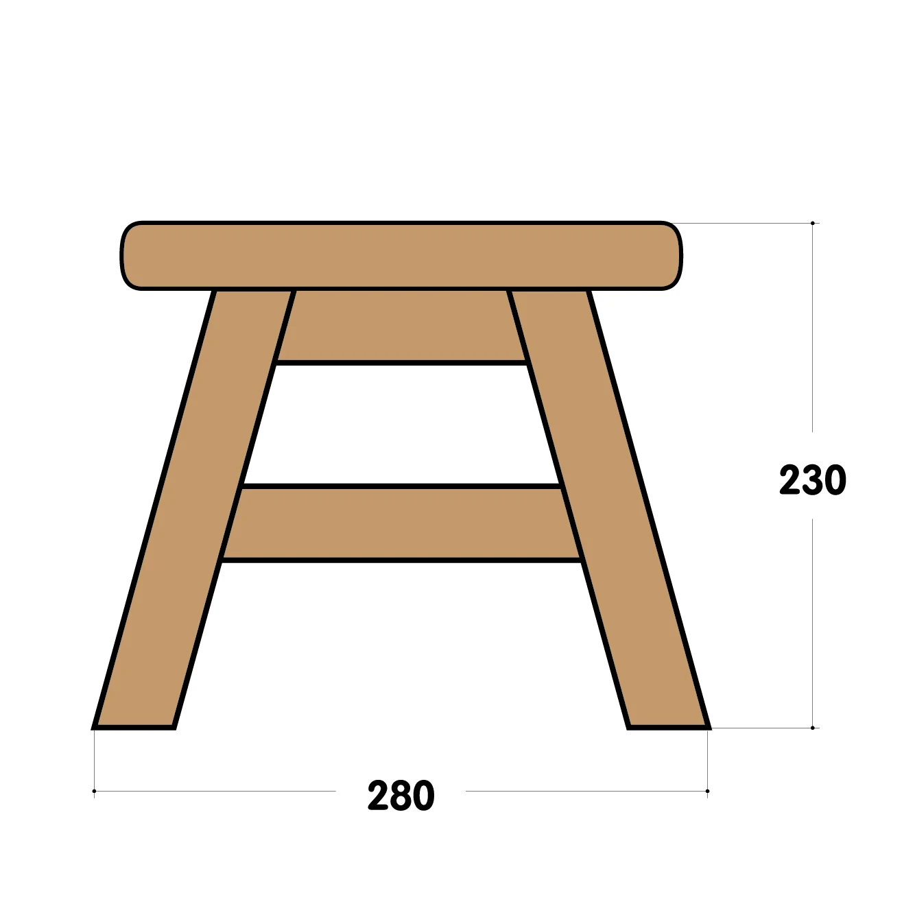 Wholesale Kids Wooden Carved Stool - B215 236 Wood Carved Stool Chivava for Maximum weight 100 kgs