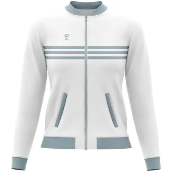 High Quality Customized Rose White Windbreaker Jacket For Women