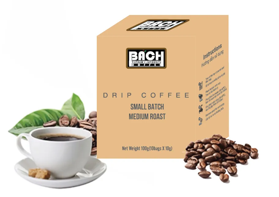 
Coffee Premium Single Serve Pour - Drip Filter Paper - Kraft Box 10 Packs - 10 cups - Trade Direct 